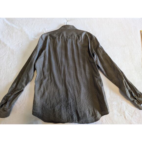 Armani Exchange AX Long Sleeve Mens Large Button Down Shirt Abstract Officewear‎ - Picture 6 of 11